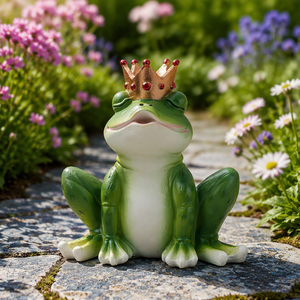 Statuetta Romantica del Principe Rana in Resina per Decorazioni Fiabesche e Regali di San Valentino - Product Image 2