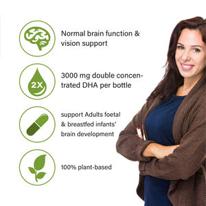 Complément alimentaire cérébral pour enfants personnalisé - Nootropiques - Gouttes de <span class=keywords><strong>DHA</strong></span> Omega 3 - Acides gras Omega 3 - Booster cérébral, immunitaire et visuel - Avec EPA et <span class=keywords><strong>ALA</strong></span> - Product Image 5