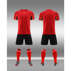 Großhandel Maßgefertigte Blanko-Fußballtrikots Set Günstige 100% Polyester Team-Fußballtrikots Fußballbekleidung für Erwachsene und Kinder - Product Image 2