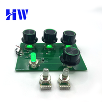 Potentiomètre LED breveté DB-122KEP lumière multicolore avec potentiomètre rotatif à clic central pour audio