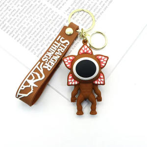 Llaveros de PVC 3D de Chongjie con Figuras de Anime de <span class=keywords><strong>Stranger</strong></span> <span class=keywords><strong>Things</strong></span>, Llaveros de Goma de PVC 3D Personalizados de <span class=keywords><strong>Stranger</strong></span> <span class=keywords><strong>Things</strong></span> - Product Image 4