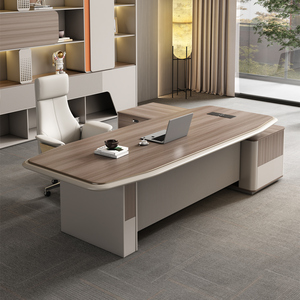 Conjunto de Escritorio y Silla de Oficina Ejecutiva Moderna, Diseño Modular de Madera, Muebles de Oficina Esenciales - Product Image 5