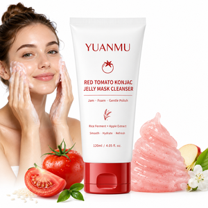 <span class=keywords><strong>Limpiador</strong></span> Facial Vegano OEM/ODM <span class=keywords><strong>de</strong></span> Tomate Rojo, Exfoliante Suave para Piel Sensible y Seca, Hidratante y Delicado - Product Image 1