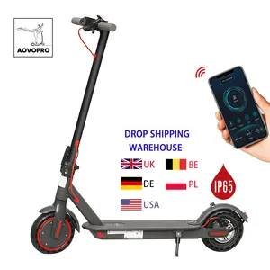 Electric Scooters Manufacturer AOVOPRO Factory Trotinette 10.5ah 2 Wheels Waterproof IP65 8.5inches Foldable M365 Pro Electric Motorcycle Electric Scooter