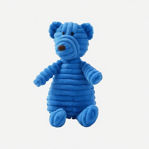 Mainan anjing mewah kunyah yang tahan lama, mainan kartun lucu diri menghilangkan stres alat bantu gigi untuk anak anjing bermain interaktif - Product Image 5