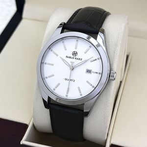 Fashionable business men's watch - simple design with <b>calendar</b> function, water-resistant quartz, leather strap wristwatch - Product Image 1