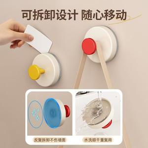 ตะขอแขวนติดผนังแบบดูดสูญญากาศ รูปทรงกลม สำหรับห้องน้ำ ตะขออเนกประสงค์แบบถอดได้ - Product Image 2