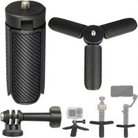 Mini trépied pliable léger antidérapant, capacité de charge de 6 kg, poignée portable, trépied à main, support auto-adhésif pour bureau/table