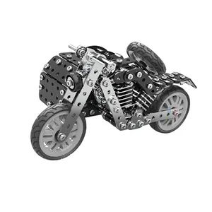 Gebouw Educatieve Kit Speelgoed 377 Pcs Metaal Geassembleerd 3d Model Simulatie Motorfiets