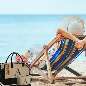 Hot bán tái sử dụng biểu tượng tùy chỉnh in Crossbody mua sắm túi vải làm vách ngăn Tote đay Túi với dây kéo