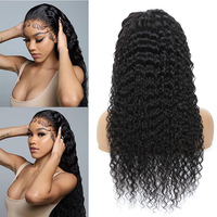 Perruque Cheveux Humains Vierge Brésiliens Remy Ondulés Profonds, Densité 150%-250%, Lace Front Marron 4x4 5x5 13x4 13x6, Cheveux de Bébé Longs