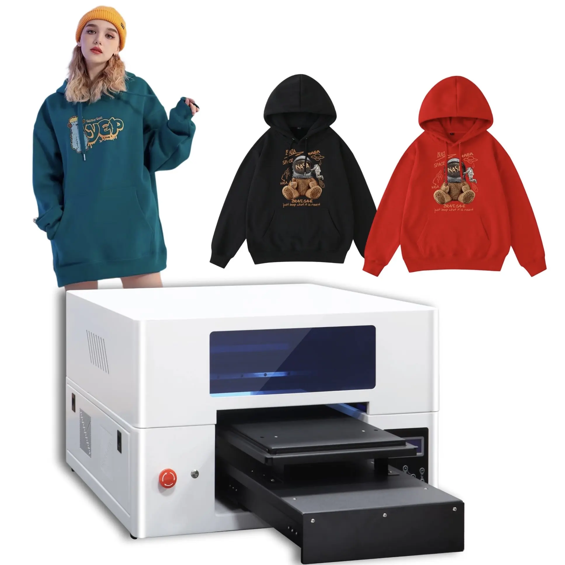 New Arrival A3 Size Tshirt Printer Jersey Hoodies Tshirt Clothes Fabric 3050 DTG Direct Print Garment Printing Machine