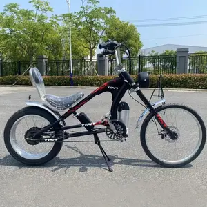 2023 yeni elektrikli Moped bisiklet 350W 36V Vintage E Chopper motosiklet elektrikli bisiklet yetişkinler için