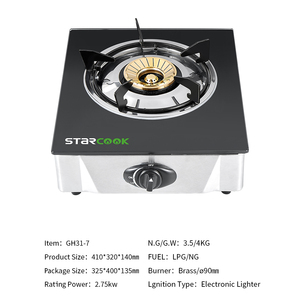 Tempered 7mm thủy tinh khí duy nhất stovo Brass cap gang <span class=keywords><strong>Burner</strong></span> một <span class=keywords><strong>Burner</strong></span> bếp <span class=keywords><strong>gas</strong></span> - Product Image 6