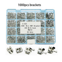 Braket Ortodontik Gigi Mini 022 Roth, 345 Braket Ortodontik dengan Kait 50Set