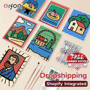 Orfon Pop Art Post-Impresionismo 6 piezas Mini Kit de <span class=keywords><strong>pintura</strong></span> por números, pequeña <span class=keywords><strong>pintura</strong></span> DIY por números, OEM Global Dropshipping - Product Image 1