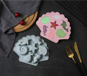 Vente chaude Moule en silicone créatif en forme d'organisme marin, forme de poisson, forme d'hippocampe, moule à biscuits DIY, plaque de cuisson, moule à gâteau, moule à chocolat - Product Image 5
