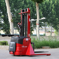 Chariot élévateur électrique personnalisé 1,5T 2T avec système de climatisation complet, plateforme conducteur à jambes larges réglables, pour entrepôt, hauteur de levage 3m 4m 5m