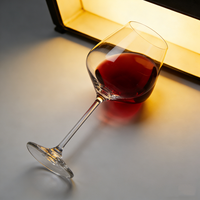 Verre à vin rouge en cristal transparent 500 ml, design incliné unique, verrerie élégante pour mariage, banquet, restaurant, bar à domicile