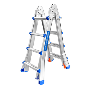 <span class=keywords><strong>Escalera</strong></span> Telescópica Plegable de Aluminio, Diseño Moderno, Portátil, de <span class=keywords><strong>3</strong></span> Peldaños en Zigzag, para Uso en Apartamentos - Product Image 6