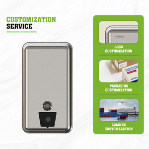 Distributeur de savon mural en acier inoxydable, robuste, moderne, écologique, capacité 1200 ml, pour usines industrielles - Product Image 5