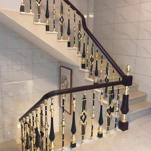 आधुनिक चीनी-अमेरिकी शैली फ्रेंच कॉलम विला के लिए इंटीरियर इंटीरियर सजावट के लिए ग्लास रेलिंग - Product Image 1