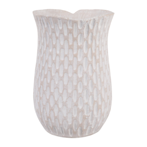 Vaso Rotondo Decorativo in Terracotta con Texture, Accento in Ceramica per Esposizione in Soggiorno - Product Image 5