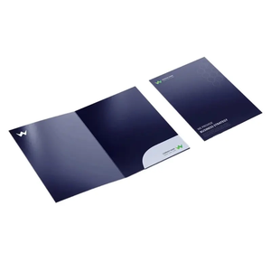 Impresión personalizada Matt Office Document Presentación Carpeta de bolsillo Archivo de papel Cartón Carpeta negra con Logo Spot UV - Product Image 2