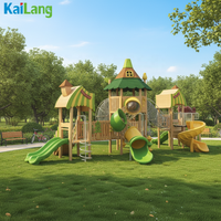 Groupe de toboggans pratiques pour cabane, équipement de sport et de divertissement en bois pour enfants, pour parcs d'attractions et activités de plein air