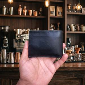 Handmade Men's Crazy Horse Short <b>RFID</b> Genuine Cowhide Leather <b>Wallet</b> with Vintage Style Genuine Leather Lining Gift Money Purse - Product Image 2