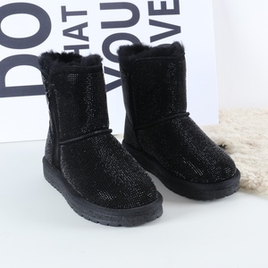 Bedazzled tuyết khởi động phụ nữ-long lanh mắt cá chân booties ấm lông cừu lót, không thấm nước cho kỳ nghỉ, Nye & thời trang ngoài trời - Product Image 5