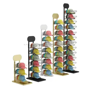 Support à chapeaux en fer, prix d'usine, fabricant, fournisseur, pour magasin de vêtements, <span class=keywords><strong>porte</strong></span>-chapeaux pour casquettes de baseball, magasin de vêtements pour hommes - Product Image 1