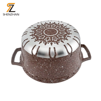 Batterie de cuisine à prix réduit Ensembles de casseroles d'occasion pour la cuisine en aluminium moulé sous pression antiadhésif pour la soupe et les marmites