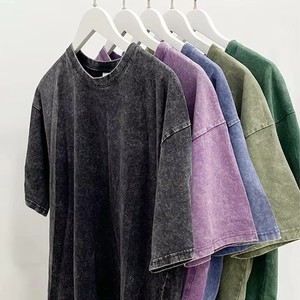 Camiseta Extra Grande para Hombre con Cuello Redondo, 100% Algodón, Estilo Vintage Lavado al Ácido, Tejido de Punto, Personalizable con Logotipo DTG, Ecológica y Transpirable - Product Image 2