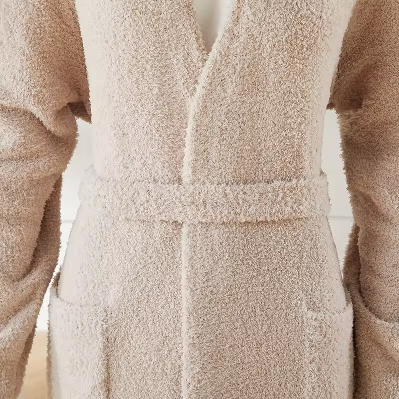 open lace back dress Loungeable Womens Mink Borg Maxi Dressing Gown – Slumber Hut main image 0