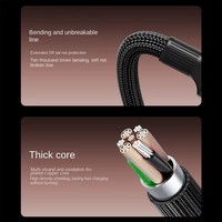 Cable de Datos Tipo C a Tipo C con Malla de Nailon Brillante LED RGB de 120W y Carga Rápida para iPhone