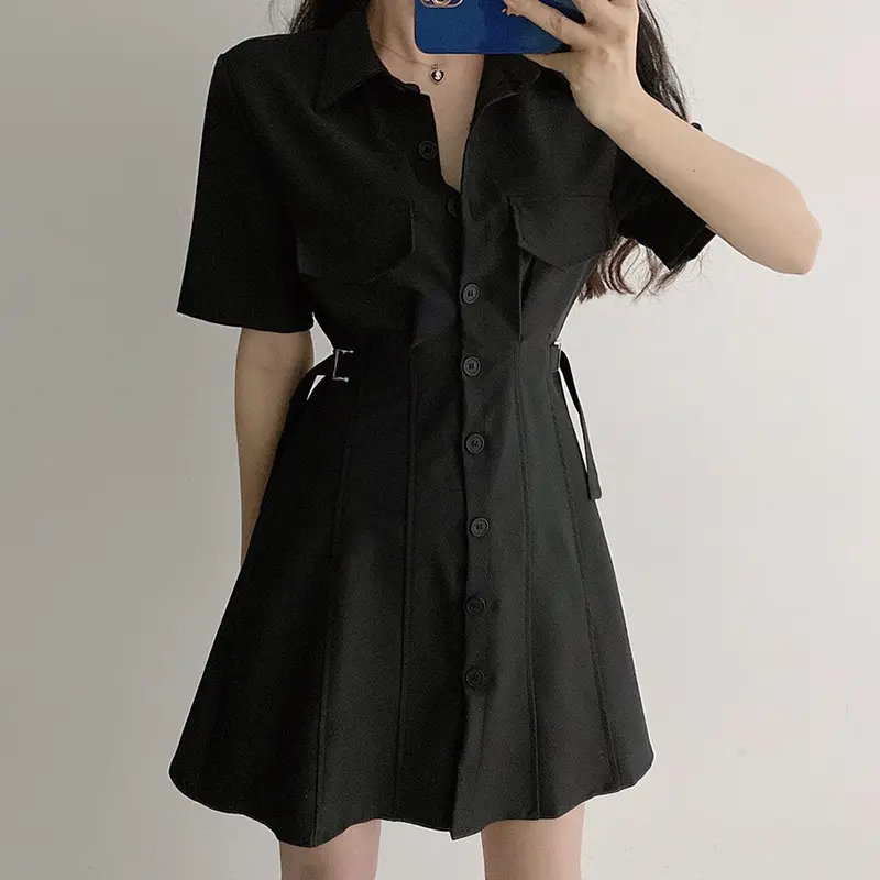 R20660S Summer women's dress European style sexy casual fashion front waisted dress