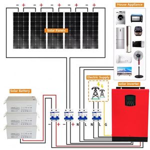 Dawnice Hzeb-lct-5 Bibo Offgrid 3kw 5kw 6kw 20kw Ensemble Hybride Complet 10kw Système Solaire Hybride Kit Solaire 10kw - Product Image 1