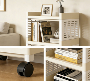 Carrito de Almacenamiento Rodante de Plástico de 5 Niveles con Cesta Desmontable para Verduras, para Cocina - Product Image 2