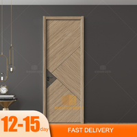 Arrivée écologique sans peinture entrée cristal de carbone insonorisé couleur correspondant hôtel pour porte en bois nouvelle porte de taux de feu en bois