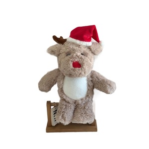 Cappello di Natale da 37 cm per Sublimazione, Simpatico Peluche di Renna Marrone, Regalo Termotrasferibile, <span class=keywords><strong>Cervo</strong></span> con Pancia Bianca per Compleanno Bambini - Product Image 6