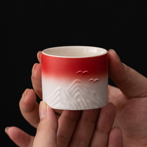 Juego de tazas de té de diseño clásico pintado a mano colores maestros paisaje cerámica porcelana cerámica para uso doméstico regalo de negocios - Product Image 4