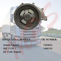Bomba de agua de repuestos de camiones OE 10570951 1353072 1450153 1570955 apto para motor de la serie SCANIA P G R T