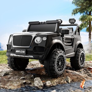 Cadeau d'anniversaire Voiture pour enfants 4x4 12V 7Ah 4 moteurs Voitures électriques peintes avec siège en cuir Roues en EVA et lumières LED Modèle M26 - Product Image 5