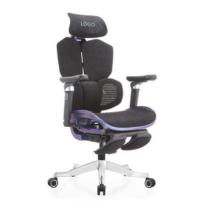 Sillas Gamer Pro con Base de <span class=keywords><strong>Aluminio</strong></span> Personalizada, Reposabrazos 6D, Silla Ergonómica Gamer de Malla Completa, Silla de Juego Reclinable con Reposapiés - Product Image 2