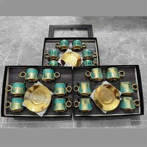 Set da tè ottomano anatolico greco arabico in rame tazze da caffè Espresso all'ingrosso Set regalo islamico tazze da caffè turco Set di 6 - Product Image 3
