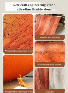 Panneau mural flexible imperméable et ignifuge, revêtement en <span class=keywords><strong>pierre</strong></span> pliable, design moderne pour usage extérieur - Product Image 2