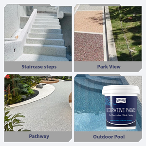 Vernice per pietra lavata in resina preconfezionata-applicare con spatola per finitura effetto vialetto, percorso e parete verticale - Product Image 5