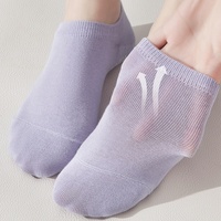 Chaussettes de Pilates professionnelles personnalisables en coton rayé antidérapantes pour femmes, respirantes, en maille, pour yoga, gym, fitness, danse, coupe basse, pour jeunes