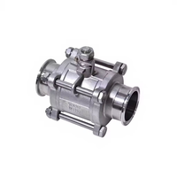 Vanne à boisseau sphérique en acier inoxydable à raccordement par collier manuel 1/2 à 2 pouces, application générale pour eau, gaz, huile, ODM OEM CN ZHE